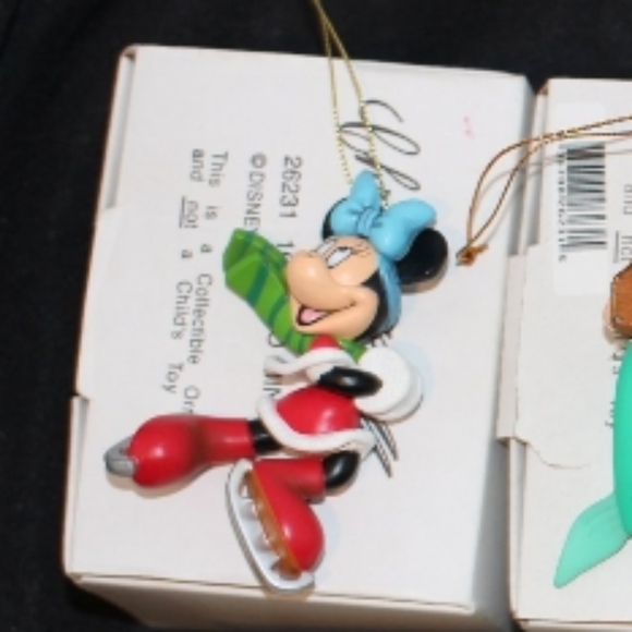 Skating Minnie Grolier Christmas Magic Disney Ornaments with Boxes - Picture 3 of 4